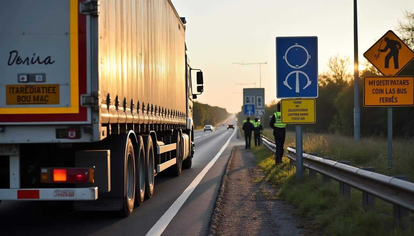 Illustration: Comprendre la réglementation et les interdictions pour les poids lourds